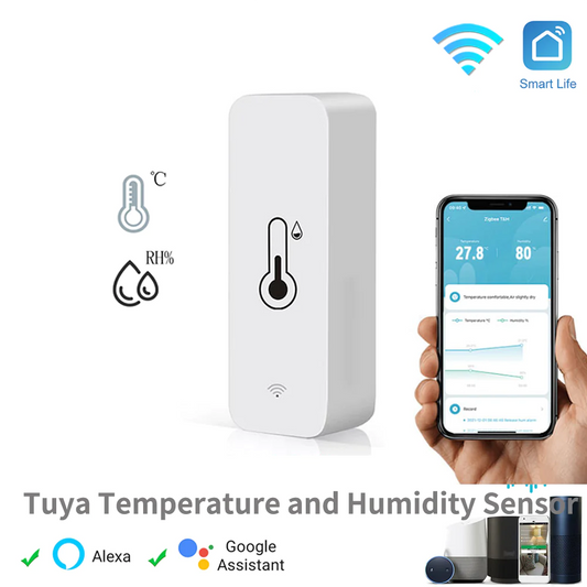 Tuya WiFi Temperature Humidity Sensor SmartLife Remote Monitor For Smart Home Workwith Alexa Google Assistant